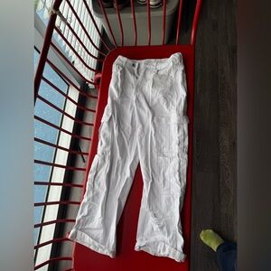 white cargo pants